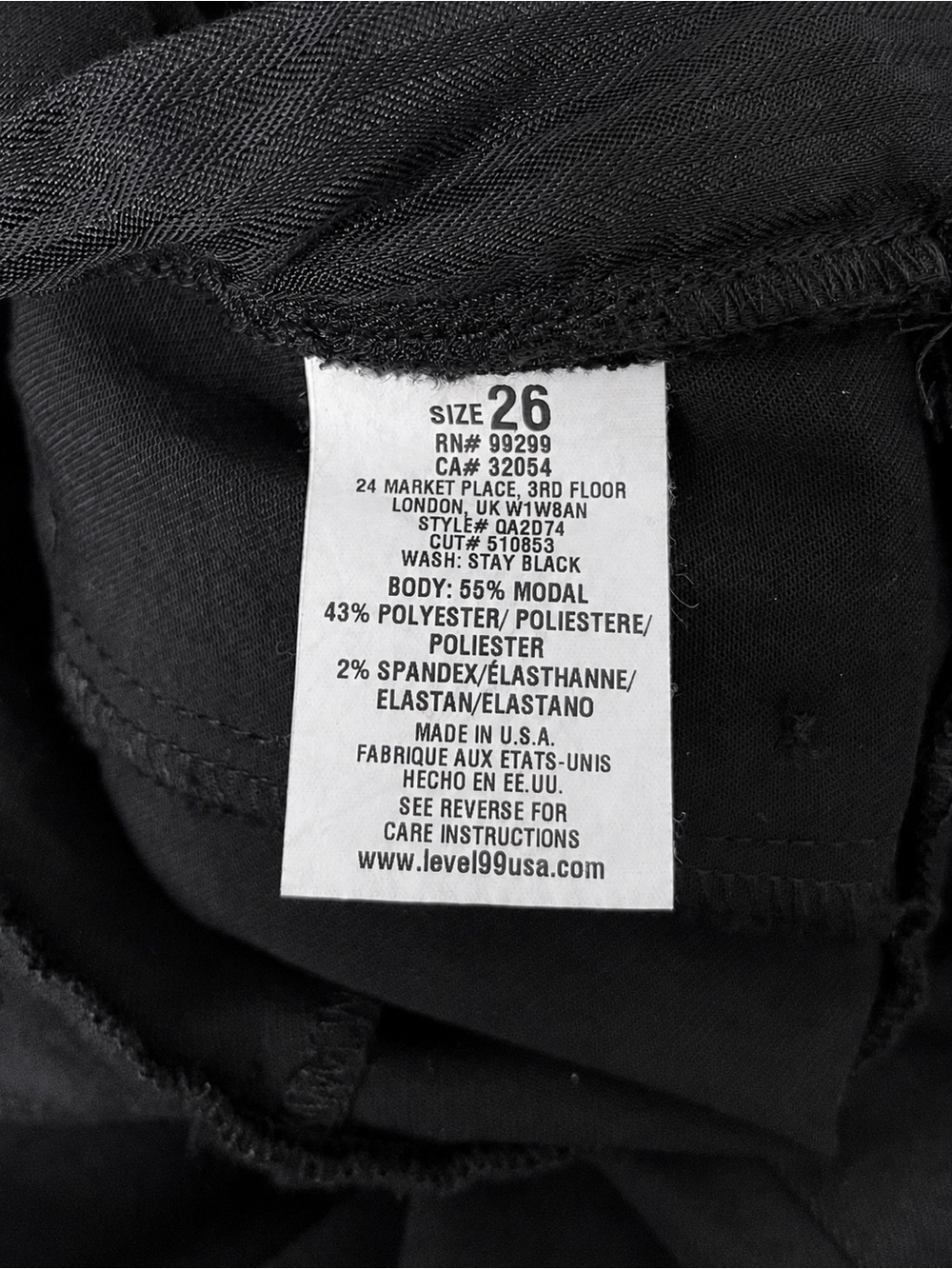 Level 99 Black Sailor Button Cropped Wide Leg Trousers Hi Rise | Classic Neutral - Picture 9 of 9